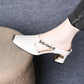 🏖️Sommertilbud🌴Casual Metal Square Toe Mid Block Heel Mules til kvinder