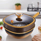 ⏳Tidsbegrænset tilbud⏰30 cm non-stick gryde med låg i titanlegering