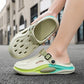 Color Blocking Thick Sole Breathable Clogs til mænd
