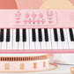 Klaverkeyboard med 37 tangenter og mikrofon til børn