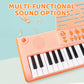Klaverkeyboard med 37 tangenter og mikrofon til børn