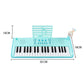 Klaverkeyboard med 37 tangenter og mikrofon til børn