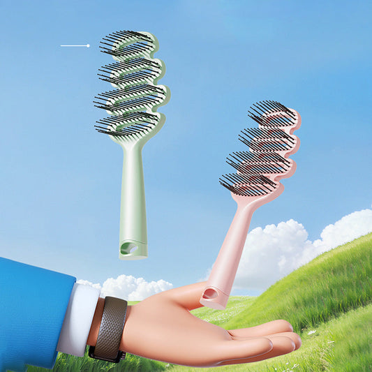 Buet hårbørste med ventilationshuller