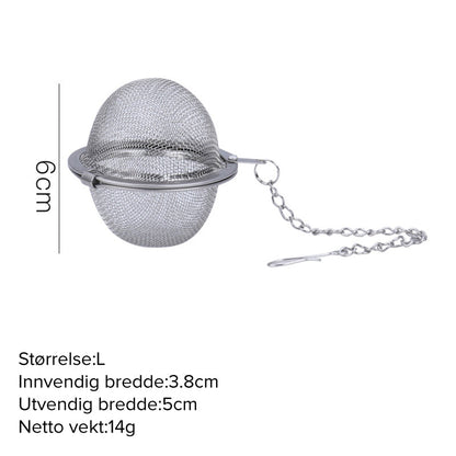 Gaveudvalg - Krydderi- og tefilter i rustfrit stål 304