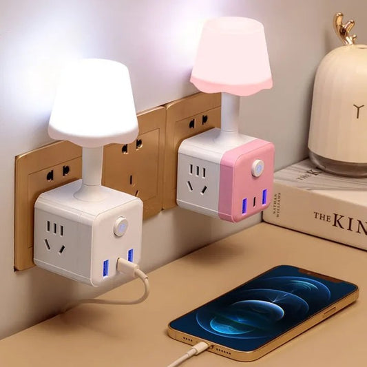 🎁✨Hot sale🔥Fjernbetjent LED-lampe med USB-adapter