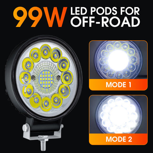 4-tommer 99W LED-pod til offroad