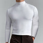 Herre T-shirt med høj hals, slim fit og lange ærmer（50% OFF）