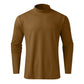 Herre T-shirt med høj hals, slim fit og lange ærmer（50% OFF）