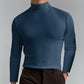 Herre T-shirt med høj hals, slim fit og lange ærmer（50% OFF）