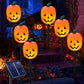 Halloween-græskar-havepæl med solcellelys