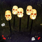 Halloween-græskar-havepæl med solcellelys