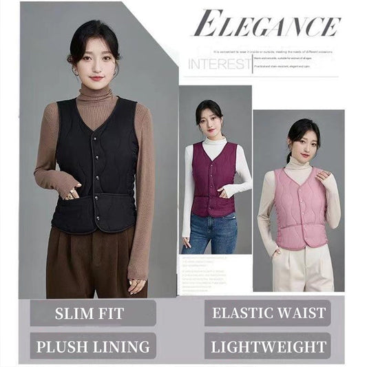 Slim Fit quiltet vest til kvinder