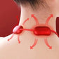 Bærbar halskæde-massager med varme