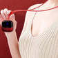 Bærbar halskæde-massager med varme
