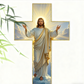 Retro Jesus Kristus vægkors dekoration