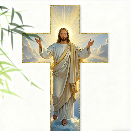 Retro Jesus Kristus vægkors dekoration