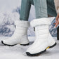 👢 50 % RABAT NU! ✨ Skridsikre, varme snestøvler med lynlås til kvinder – termisk isolerede og vandafvisende vinterstøvler til koldt vejr 🌨️🔗