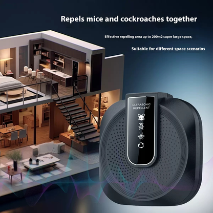 Kraftfuld 360° smart ultralydsskræmmer mod gnavere