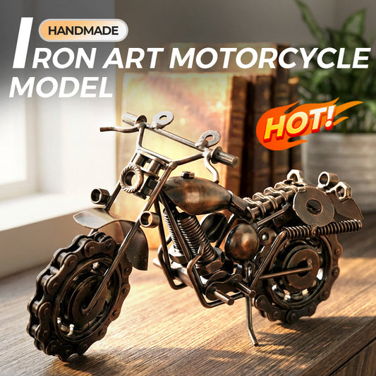 Håndlavet jernkunst-motorcykelmodel