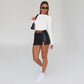 Slim Fit Crop Top-sæt til kvinder