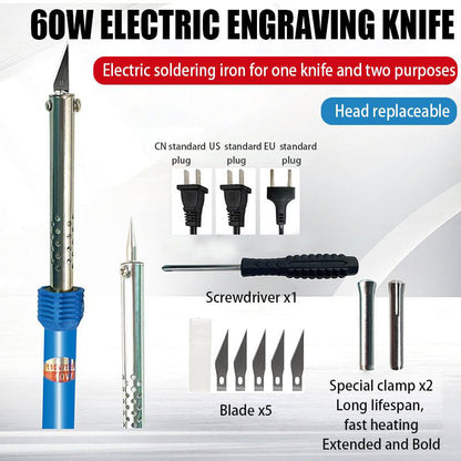 Elektrisk graveringskniv med ekstern opvarmning