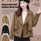Kort trenchcoat i koreansk stil