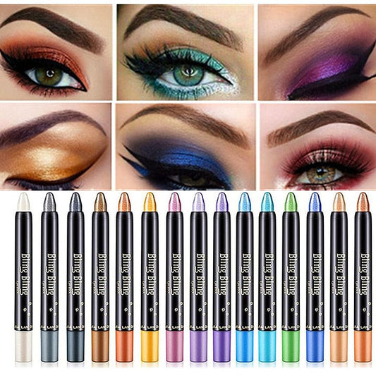 15 Colour Highlighter Eyeshadow Pencil Vandtæt Glitter Eye Shadow Eyeliner Pencil （Køb hele sættet og få det bedste tilbud）