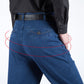Jeans med høj talje og lige snit til mænd