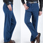 Jeans med høj talje og lige snit til mænd