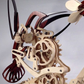 3D mekanisk trækolibri og mekanisk træskildpadde